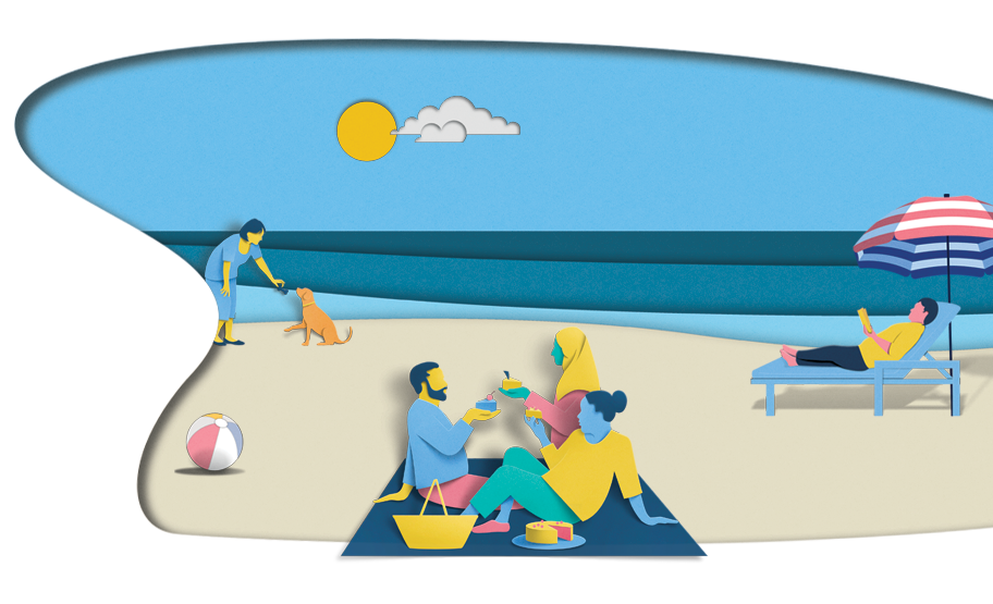 Illustration of a beach